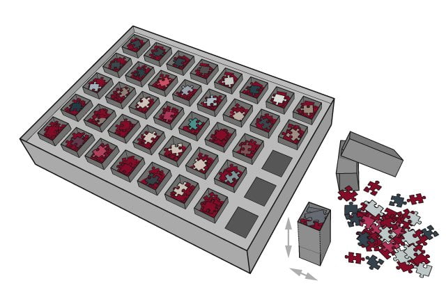Tamaño de las 40 cajitas SMART