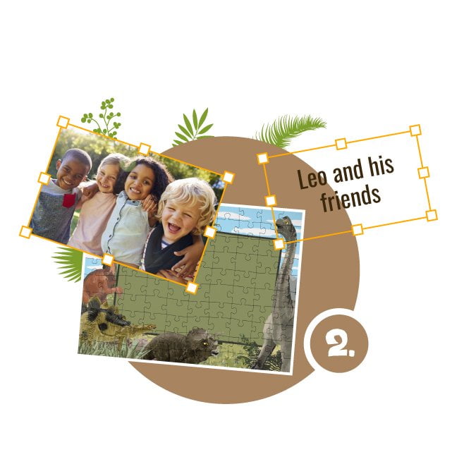 Diseñar un puzzle infantil de dinosaurios - Paso 2