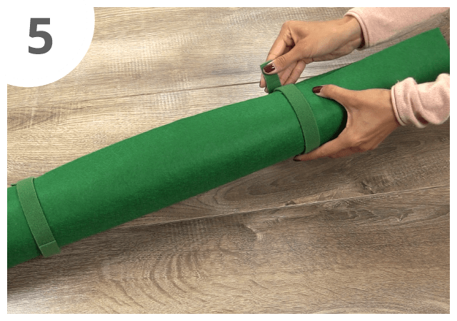 Asegúralo con las cintas