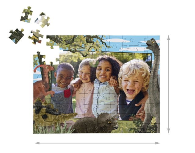 Tamaño del puzzle infantil colocado