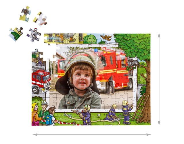 Tamaño del puzzle infantil colocado